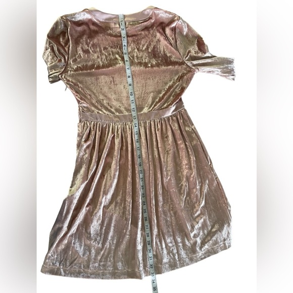 Twinset Velvet Mini Dress Pink Blush Size 6 Italian‎ Size 42 New - Picture 7 of 13